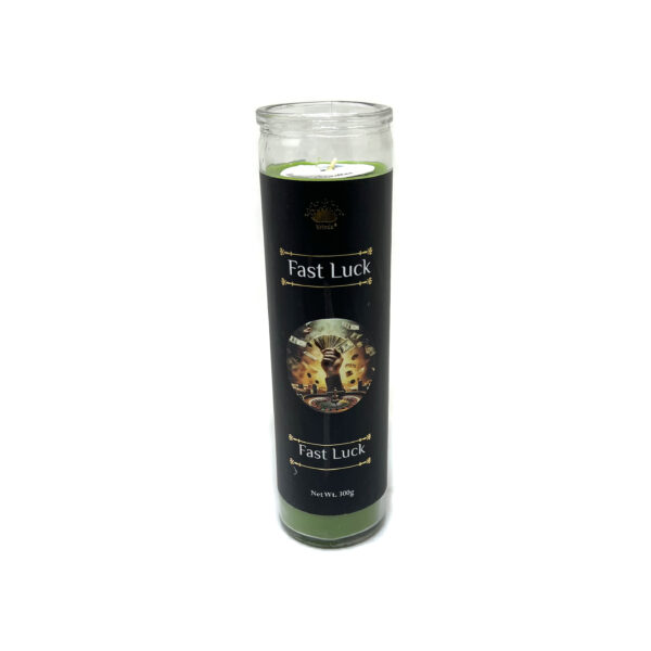 Shreyshti Candle Glass Jar Fast Luck, Scented Approx 8" for spell, wiccan, pagan, rituals, reiki, religious, aroma therapy purposes - Image 2